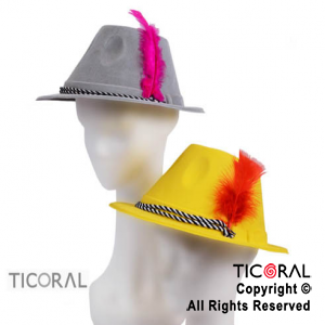 SOMBRERO TIROLES CON PLUMA 6015/F x 1