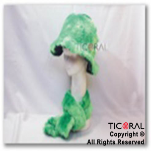 SOMBRERO GALERA CON BUFANDA VERDE HS695 x 1