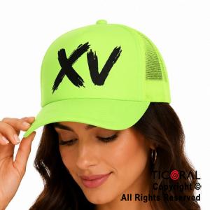 SOMBRERO GORRA IMPRESO XV FLUO VERDE CAP x 1