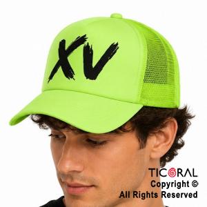 SOMBRERO GORRA IMPRESO XV FLUO VERDE CAP x 1