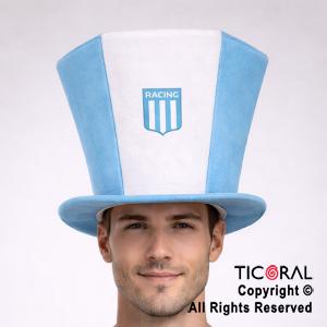 SOMBRERO GALERA HEXAGONAL CON ESCUDO RACING x 1