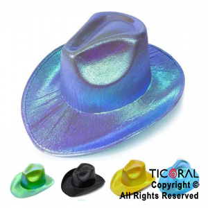 SOMBRERO COWBOY TORNASOLADO COLORES SURTIDOS x 1