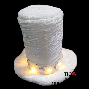 SOMB GALERA ATERCIOPELADA DECO BLANCO LUMINOSO x 1