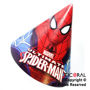 SPIDERMAN GORRO FELIZ CUMPLE x 10
