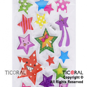 STICKER HS5665-7 ESTRELLAS (21X8CM) x 12