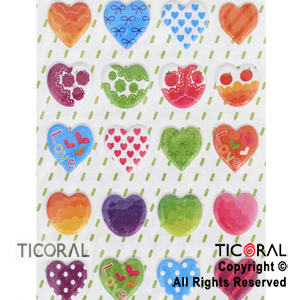 STICKER CORAZONCITOS (21X7CM) HS5673-2 x 12