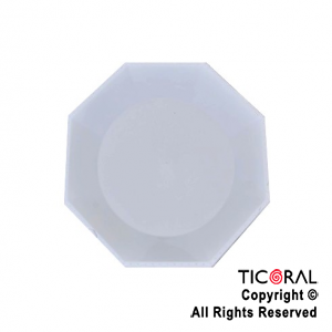 PLATO OCTOGONAL POSTRE 17CM PP BLANCO x 10