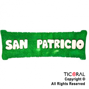 CARTEL SAN PATRICIO CON BRILLO GOMA EVA x 1