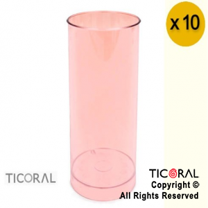 VASO TUBO ROSA x 10