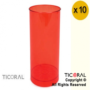 VASO TUBO ROJO x 10