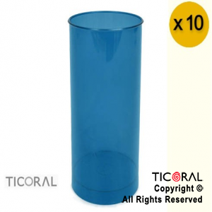 VASO TUBO AZUL x 10