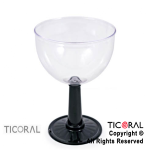 COPA CHAMPAGNE BASE NEGRA x 10