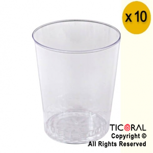 VASO CONICO CRISTAL x 10