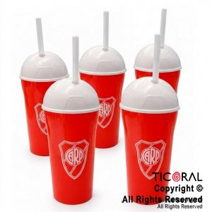 VASO DOMO RIVER PLATE CON SORBETE 400 ML x 5
