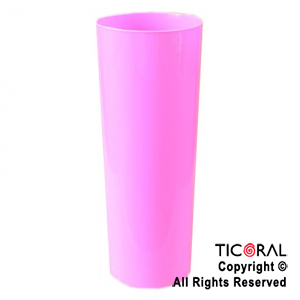 VASO TRAGO LARGO PP KV ROSA 280CC X 10