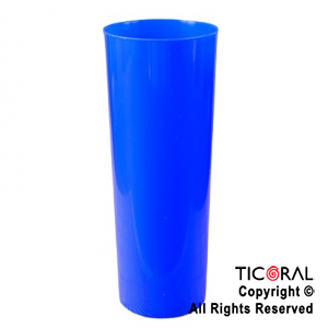 VASO TRAGO LARGO PP KV AZUL 280CC X 10