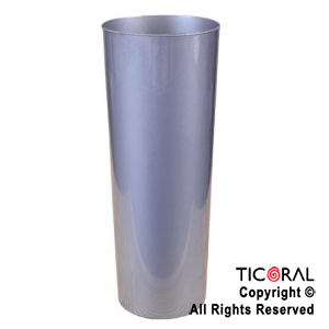 VASO TRAGO LARGO PP KV PLATA 280CC X 10