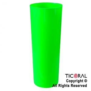 VASO TRAGO LARGO PP KV VERDE 280CC X 10