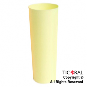 VASO TRAGO LARGO PP KV AMARILLO PASTEL 280CC X 10