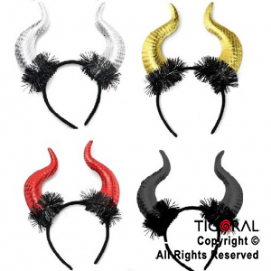 VINCHA MALEFICA CUERNOS 4 COLORES x 1