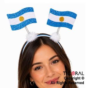 VINCHA BANDERAS ARGENTINA CON POM POM