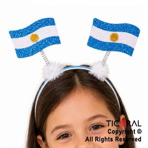 VINCHA BANDERAS ARGENTINA CON POM POM