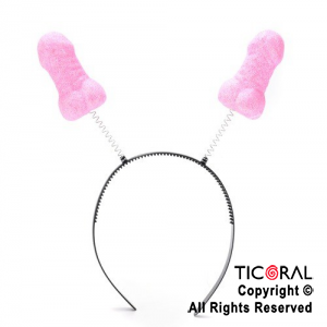 VINCHA PENE GIBRE ROSA x 1