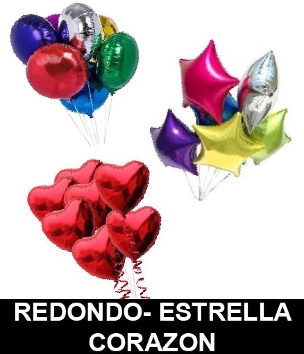 Globos metalizado lisos 18 1206