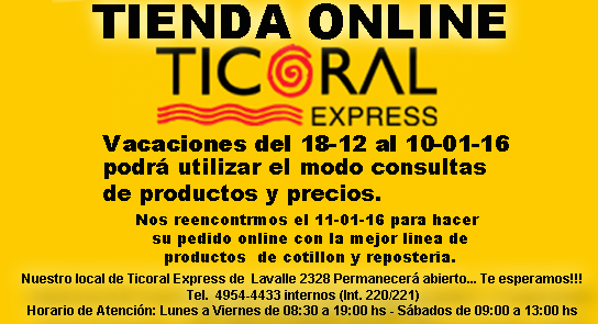 Y Ticoral ExpressCotillón Repostería ExpressCotillón Ticoral OwkPn0