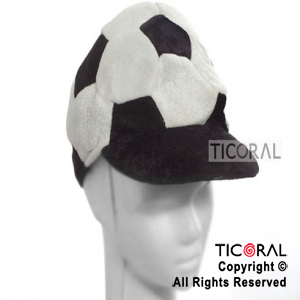 SOMBRERO VISERA PELOTA FUTBOL BLANCO Y NEGRO HS5376-1 x 1