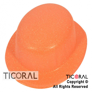 SOMBRERO BOMBIN NARANJA FLUO GIBREADO PLASTICO HS7016 X 1
