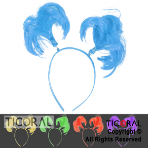 VINCHA CON PELOS PARADOS DE COLORES HS7860 X 1