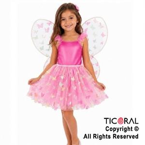 SET ALAS MARIPOSA Y TUTU COLOR ROSA