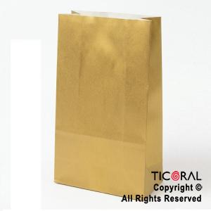BOLSITA PAPEL COLOR ORO 12.5X24.5CM x 10