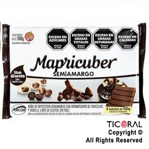 ARCOR MAPRICUBER TABLETA SEMIAMARGO X 500 GR
