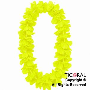 COLLAR HAWAIANO COLOR AMARILLO FLUO x 12