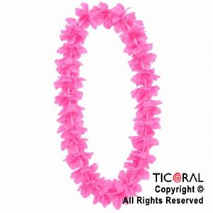 COLLAR HAWAIANO COLOR ROSA FLUO x 12