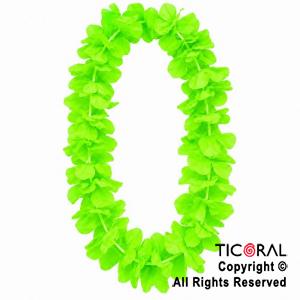 COLLAR HAWAIANO COLOR VERDE FLUO x 12