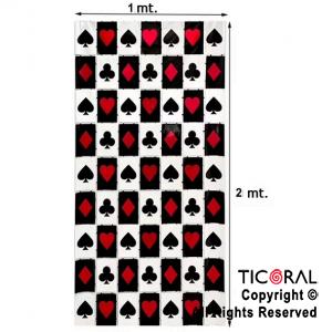 CORTINA SQUARE POCKER METALIZADA 2 MT X 1MT x 1