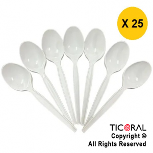 CUCHARA SOPERA KV BLANCA X 25 UNIDADES