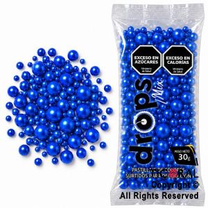 DROPS PERLAS AZUL 35 GR x 4 PAQUETES
