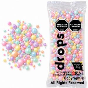 DROPS MIX PERLAS PASTEL PERLADO 35 GR x 4 PAQUETES