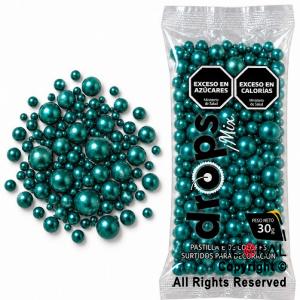 DROPS PERLAS VERDE 35 GR x 4 PAQUETES