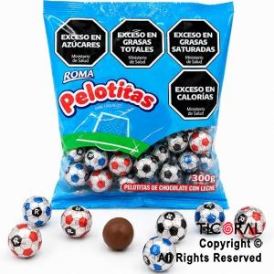 PELOTITAS DE CHOCOLATE ROMA 300 GR (50 UNIDADES)