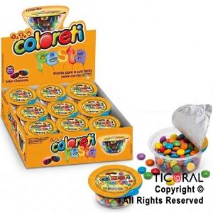LENTEJAS DE CHOCOLATE COLORETI FESTA BALL (PACK 18 X 18 GR)