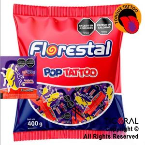 CHUPETIN POP TATTOO INSECTOS (PINTA LA LENGUA) X 400 GR