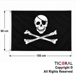 BANDERA PIRATA JELLY ROGER 90 CM X 150 CM HALLOWEEN