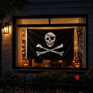 BANDERA PIRATA JELLY ROGER 90 CM X 150 CM HALLOWEEN