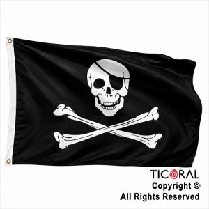 BANDERA PIRATA JELLY ROGER 90 CM X 150 CM HALLOWEEN