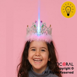 CORONA PLUMERO FIBRA OPTICA LED X 12